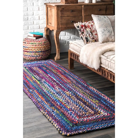 Nuloom Tammara Bohemian Hand Braided Area Rug 2ft 6in x 6ft MGNM04B-2606